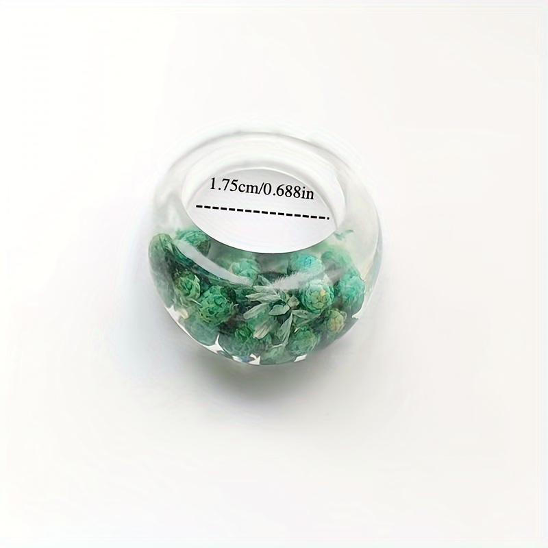 Elegant Resin Ring with Dried Flowers, No Plating or Setting